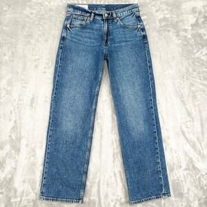 Gap Loose Mid Rise Jeans Women 25/0P (Fit 27x26.5) Blue Medium Baggy Relaxed Fit
